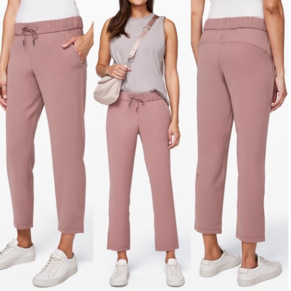 Lululemon On the Fly 7/8 Pant Woven in Red Dust